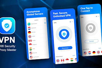 develop vpn app with admin panel, vpn react native