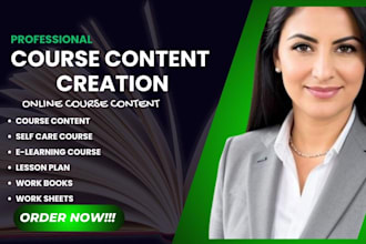 create online course content, lesson plan and worksheets, whiteboard animation
