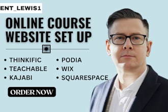 set up teachable course website kajabi coaching program ghl wix website design