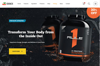 design supplement website vitamin immunity booster store health wellness website