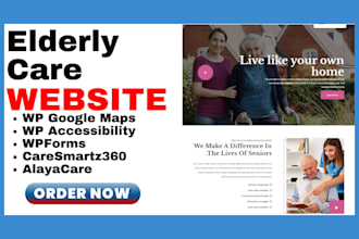 build adult care website home care elderly care medical clinic website
