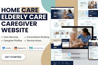 build adult care website home care elderly care, caregiver services website