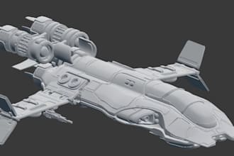 create 3d spaceship model amour model car model for 3d game