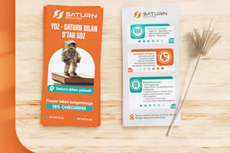professional brochure flyer bifold and trifold design