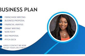 write a business plan with a financial plan for startups, business plan writer
