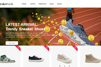 design money making sneaker logo shopify store shoe brand website footwear store