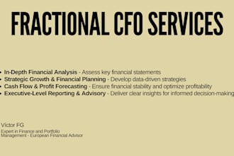 be your fractional cfo and financial advisor