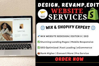 redesign fix edit revamp wix ecommerce website edit shopify wix theme code seo