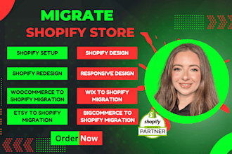 transfer migrate wordpresss bigcommerce store to shopify, wix website to shopify