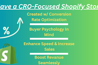 create a conversion optimized shopify store for you