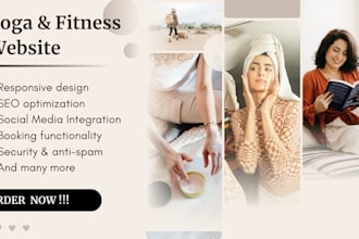 help build a fitness website yoga website wellness website health website