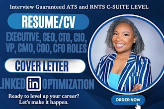 write executive, ceo, coo, cfo, cmo, cto, cio, chro, cso, vp, director resume