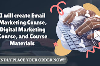 create email marketing course, digital marketing course, and course materials
