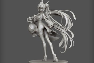 craft 3d figurine miniature, 3d game character, nsfw, 3d toy avatar, 3d printing