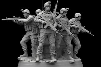 do 3d printable model, 3d miniature, 3d tabletop model for 3d printing