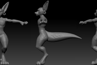 do vrchat avatar, furry avatae,fursona, nsfw, 3d model for 3d printing