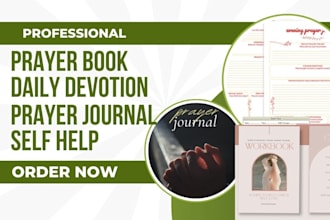 edit, format design journal christian book prayer book daily devotion, self help