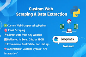 do python web scraping, data mining, data extraction, email scraper, selenium