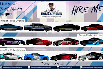 design custom livery for fivem ems, police, sports vehicles, bikes, chain, ped