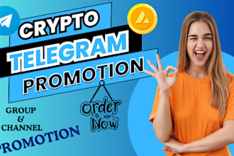 promote your crypto telegram group channel to gain real and active subscribers