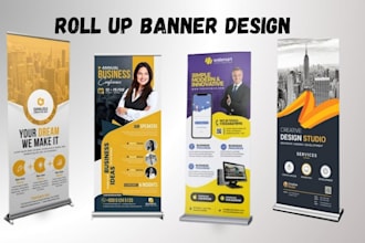 design roll up banner, retracetable banner, roll up banner, signage