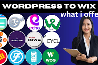 wordpress website convert squarespace to wix webflow figma weebly ecwid