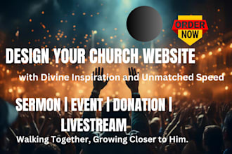 design and manage a stunning church website with live streaming and social media