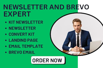 professionally convertkit, brevo setup, landing pages, and email design