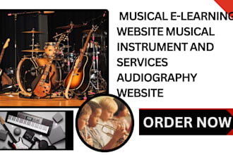build musical e learning website musical instrument, musical services website