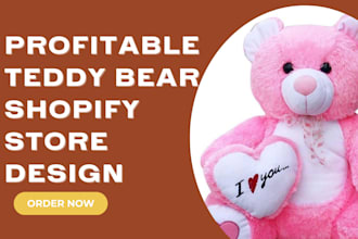 design luxury teddy bear shopify store plush teddy bear kids toy website