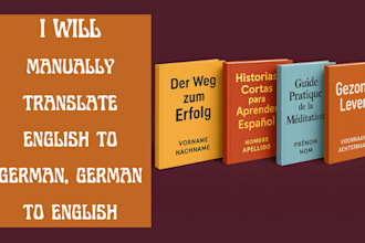 manually translate english to german, german to english