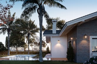 villa home, 3d apartment, tiny houses render, golf simulator space,cgi landscape
