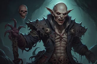 create a horror or fantasy character art