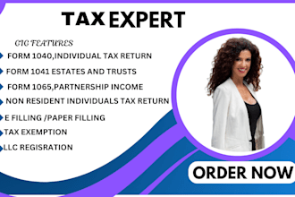 prepare and file your tax form 1040, 1041