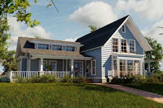 enhance modern house interior,3d exterior, facade,3d rendering,packing space,cgi