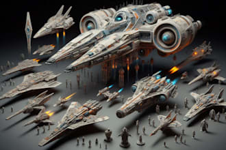 design spaceships and hard surface sci fi models