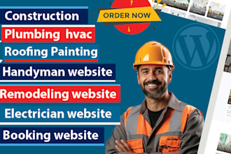 design roofing , plumbing hvac, construction, remodeling, handyman website