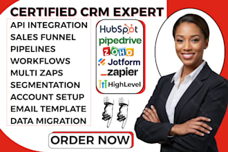 pipedrive hubspot zoho typeform jotform ghl integration API or zapier automation