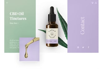 design cbd website, cannabis hemp or tobacco ecommerce website
