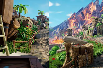 create 3d game environment unity 3d realistic game design unreal 5 scifi level