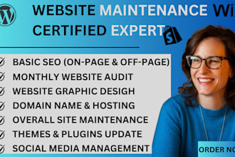 professionally fix, maintain, support, update and customize your website