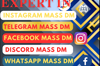 send effective instagram mass dm,telegram mass dm,discord mass dm, facebook dm