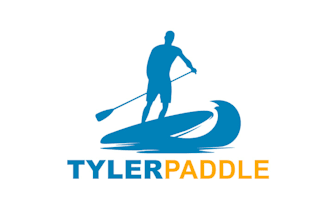 design paddle boarding rental company logo