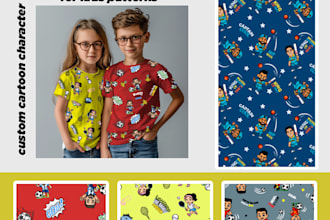 create a cute and professional seamless pattern for prints