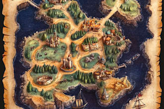 make a custom map for fantasy, scifi, book or boardgame