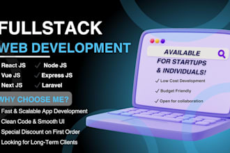 full stack web development react vue nextjs nodejs and expressjs