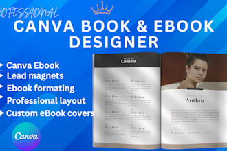 design ebook cover, layout, formating in canva, digital workbook