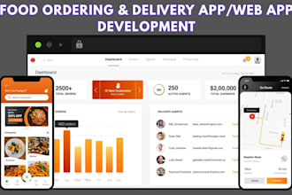 develop food delivery, food ordering app, single or multi restaurant app