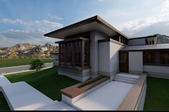 craft 3d luxury villa,render outdoor lounge,landscape garden,guestroom,cgi model