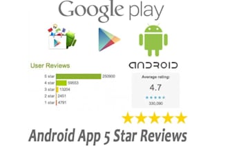 do a app 5 star app review via android fast, app download